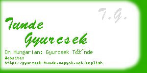 tunde gyurcsek business card